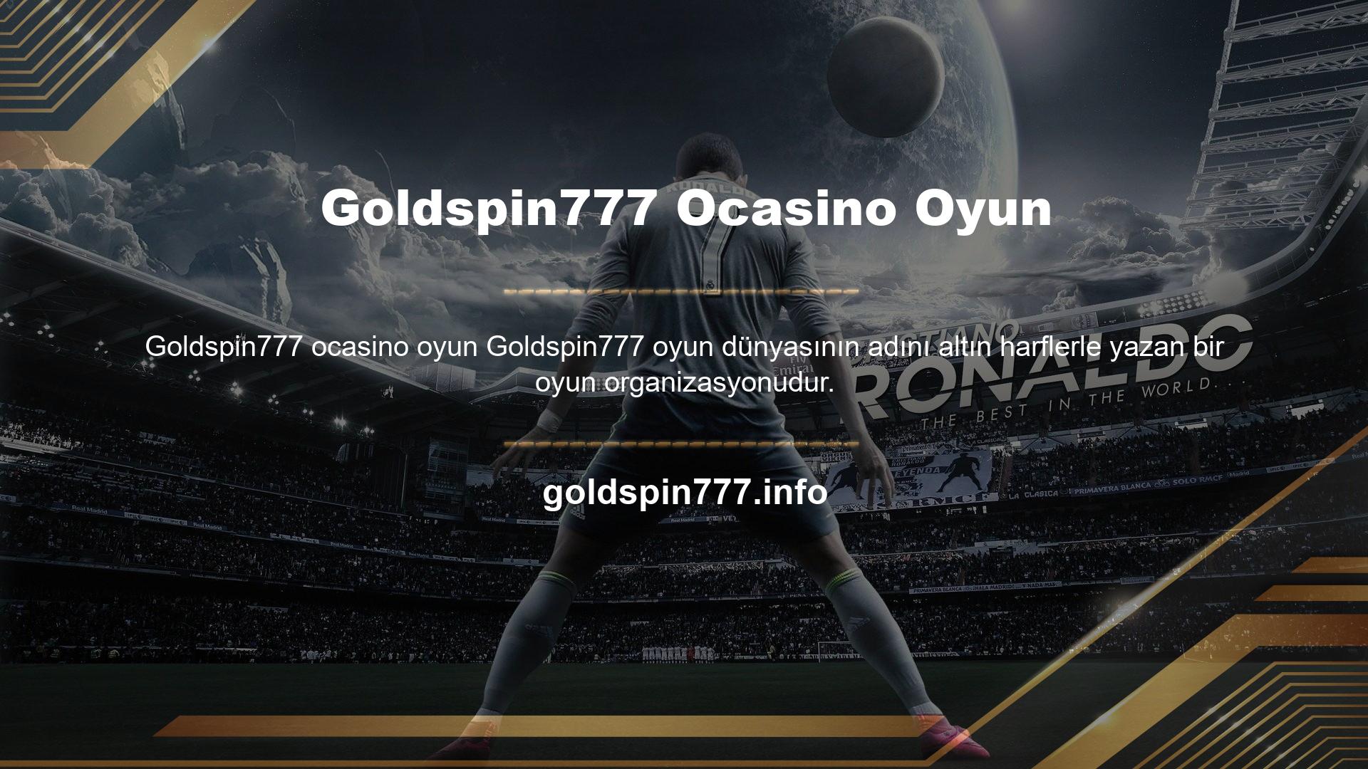 Goldspin777, casino tutkunlarını derinden yaralayan tuhaf bonuslara ve faaliyetlere sahiptir