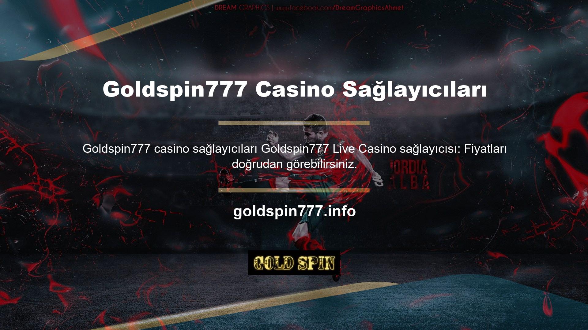 Bu size bahis kategorileri arasında seçim yapma fırsatı verir